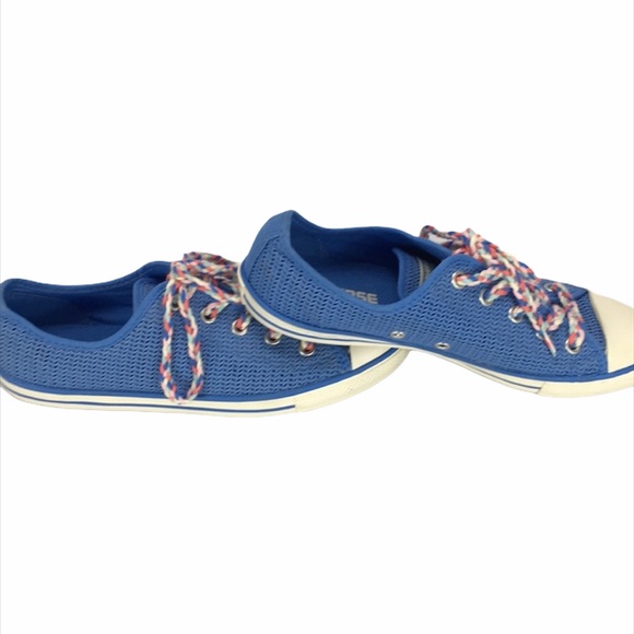 Converse Low Top Sneakers, Blue, White, 7 - Picture 5 of 8